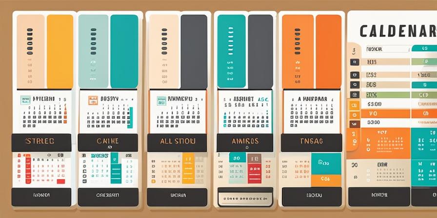 Calendario de estudio con horarios coloridos