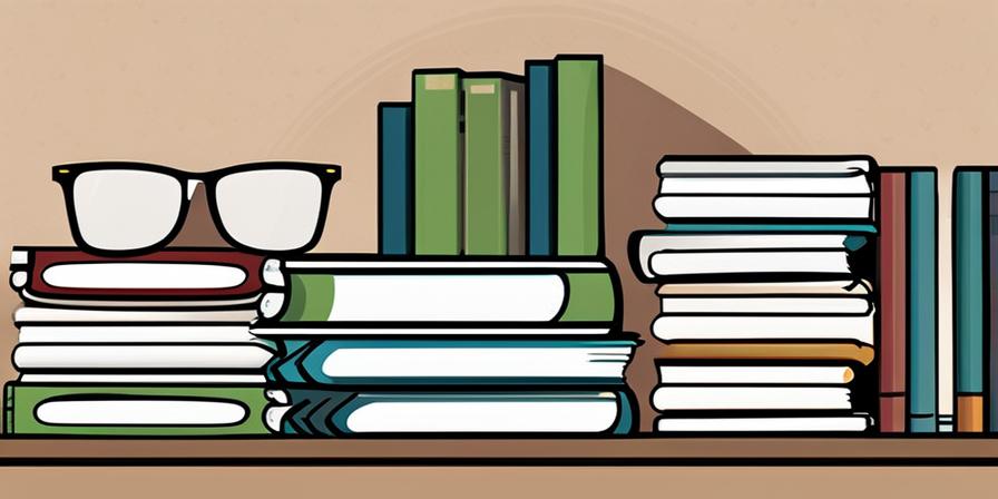 Escritorio limpio y organizado con libros para estudiar