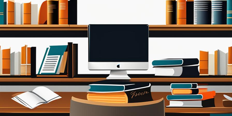 Escritorio ordenado con libros, notas y computadora portátil