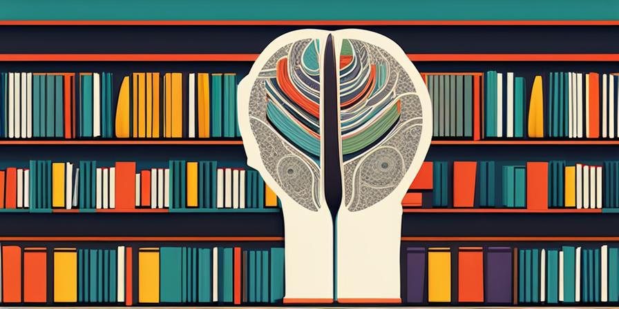 Brain surrounded by books and notes