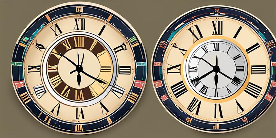 Reloj con horarios coloridos y tareas organizadas